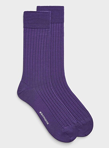 Stretch ribbed dress socks