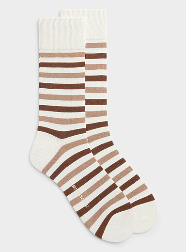 Tricolour stripe socks