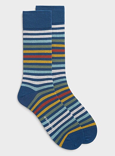 La chaussette rayures color&eacute;es