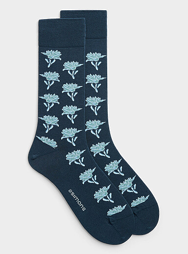 Jacquard flower socks