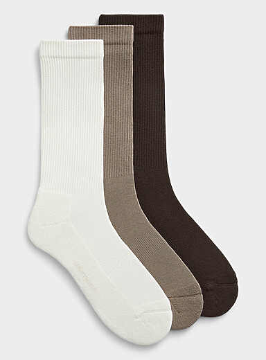 Padded stretch ribbed socks 3-pack