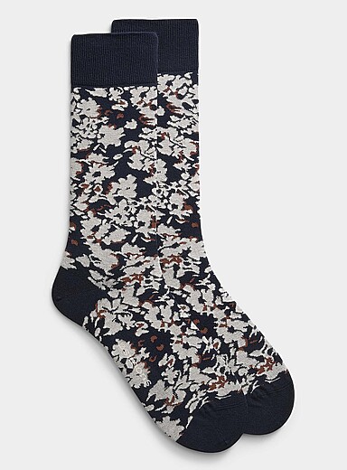Abstract flower dress socks
