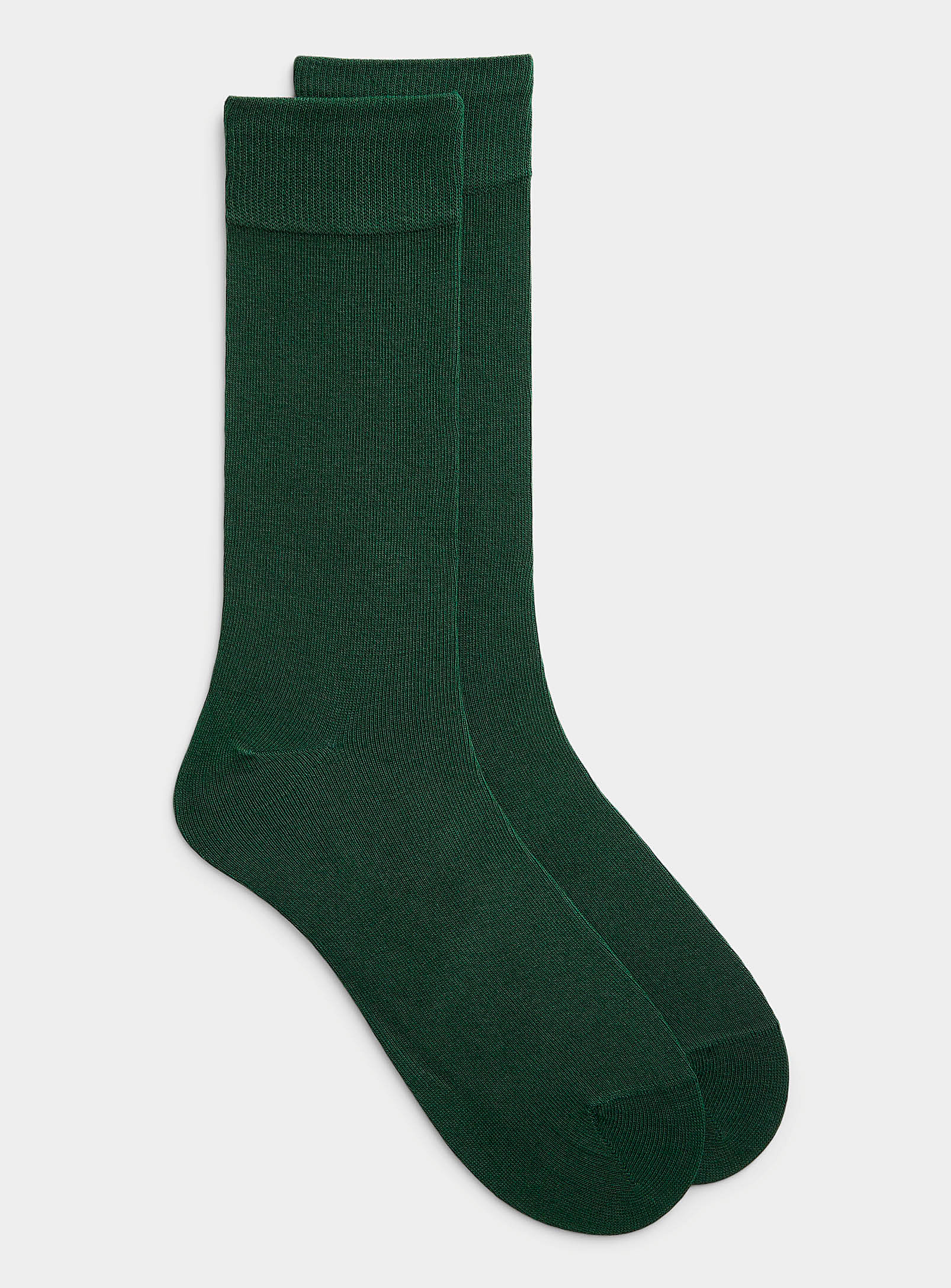 Le 31 Essential Organic Cotton Socks In Mossy Green