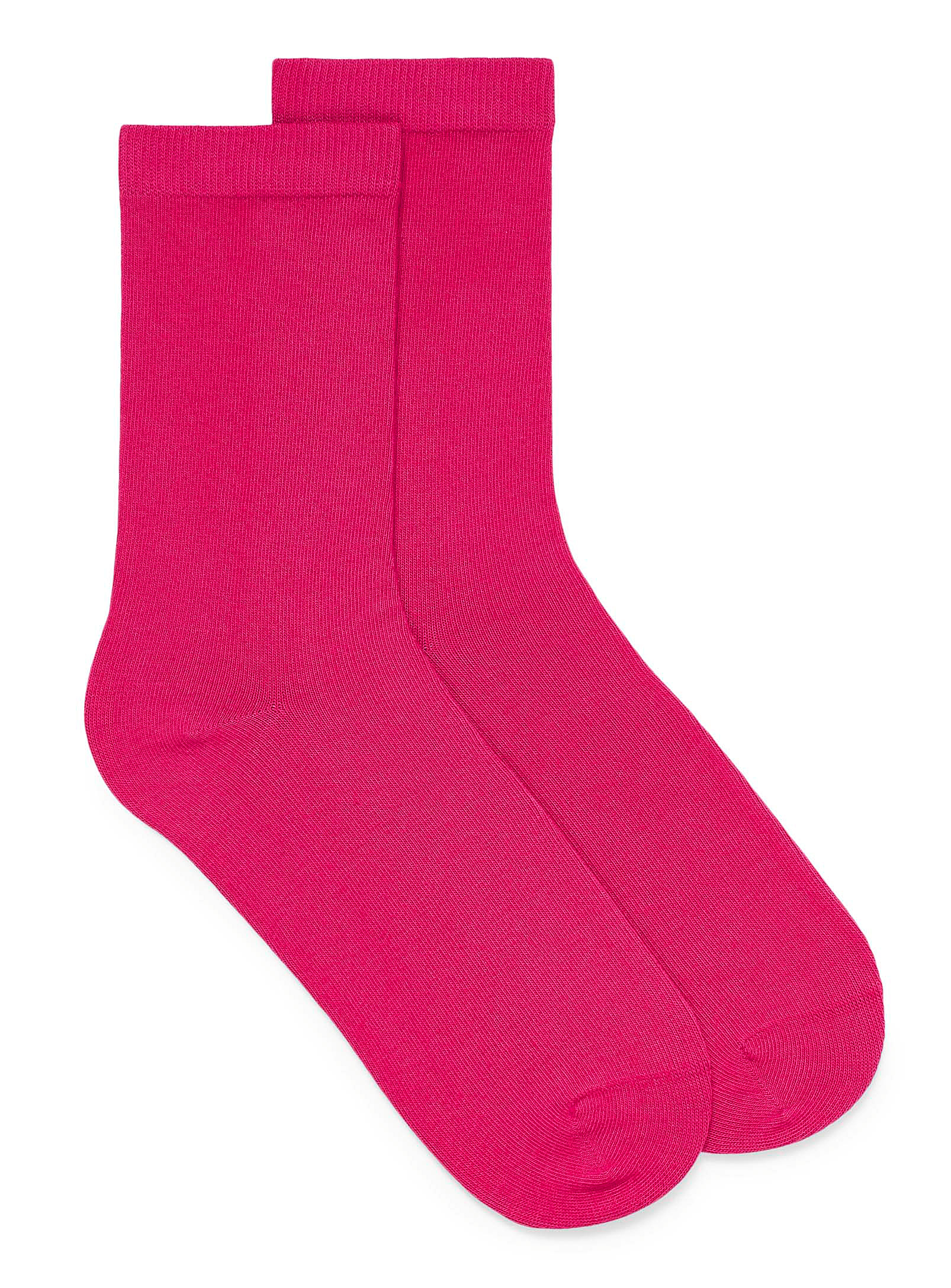 Simon's Solid Organic Cotton Socks In Pink
