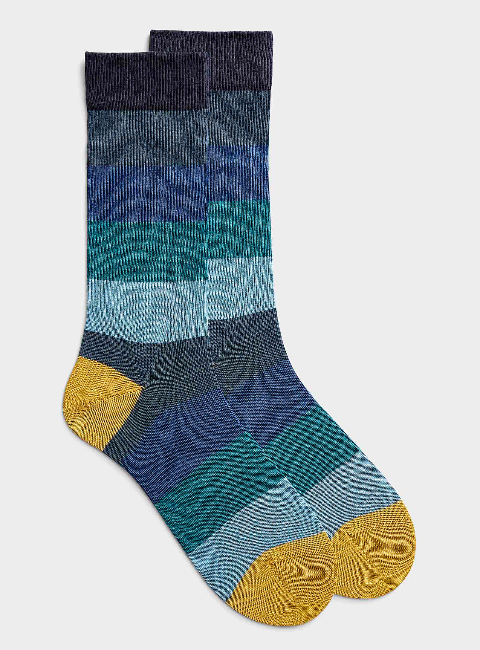 Le 31 Blue Hue Sock In Patterned Blue