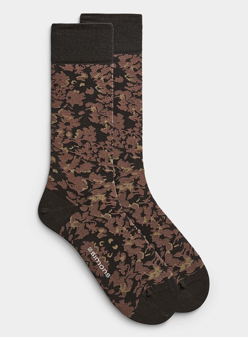 Abstract flower dress socks product image (primary)