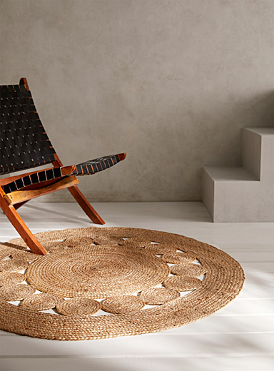 Jute-like circular rug 200 cm in diameter, Simons Maison