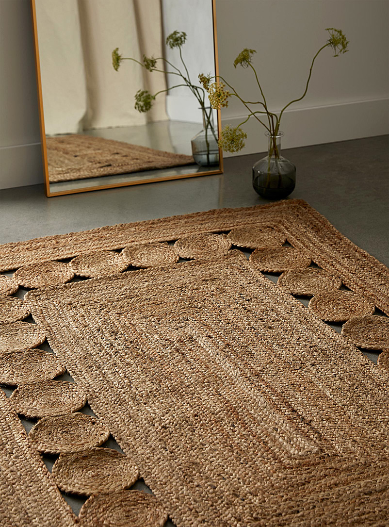 Simons Maison: Le tapis jute tressé rectangulaire 120 x 180 cm Beige crème