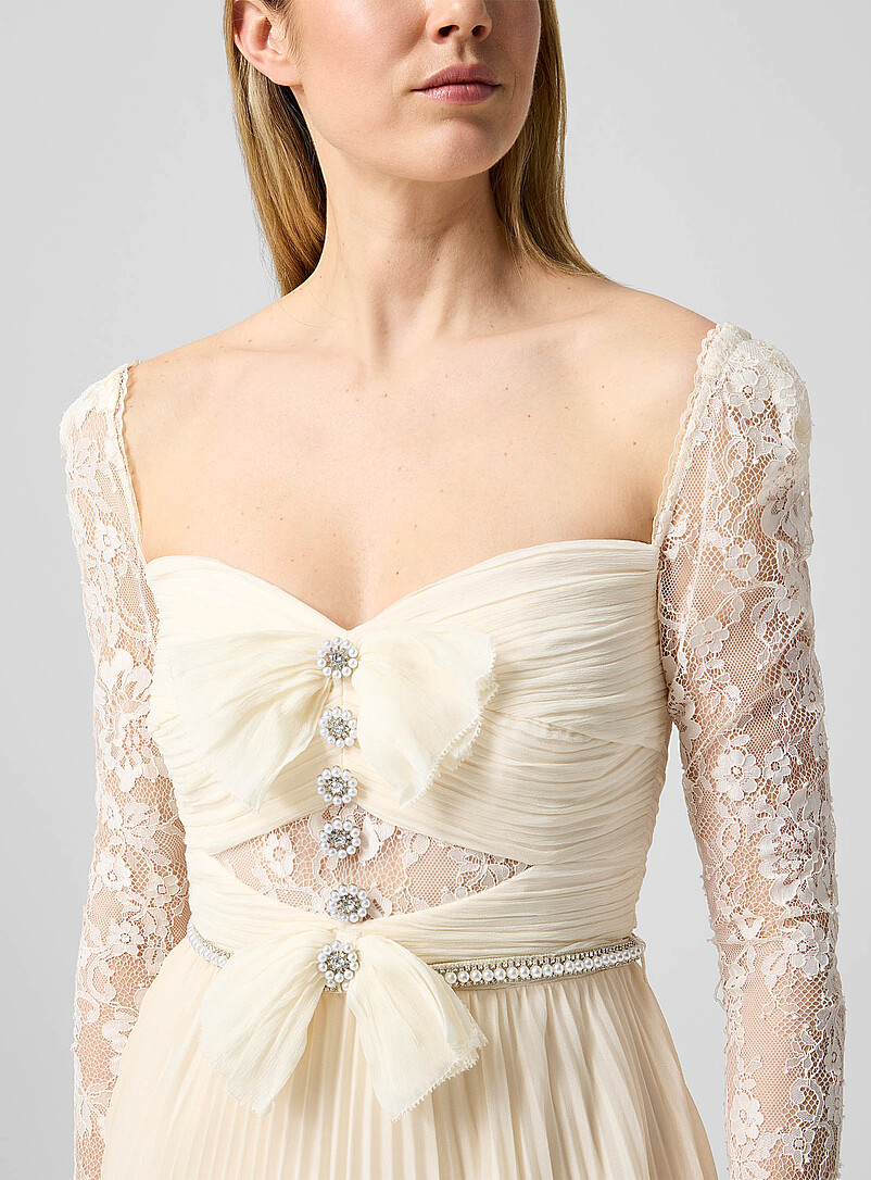 Draped lace bust dress product image 2