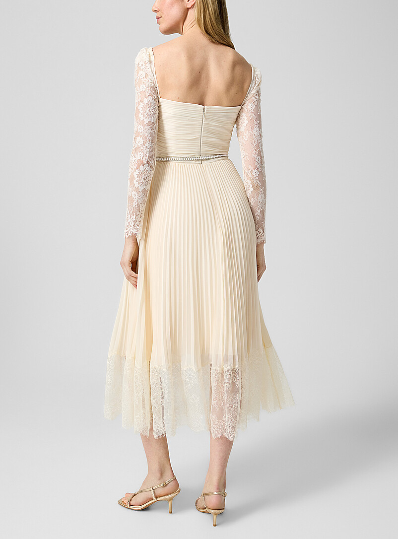 Draped lace bust dress product image 3