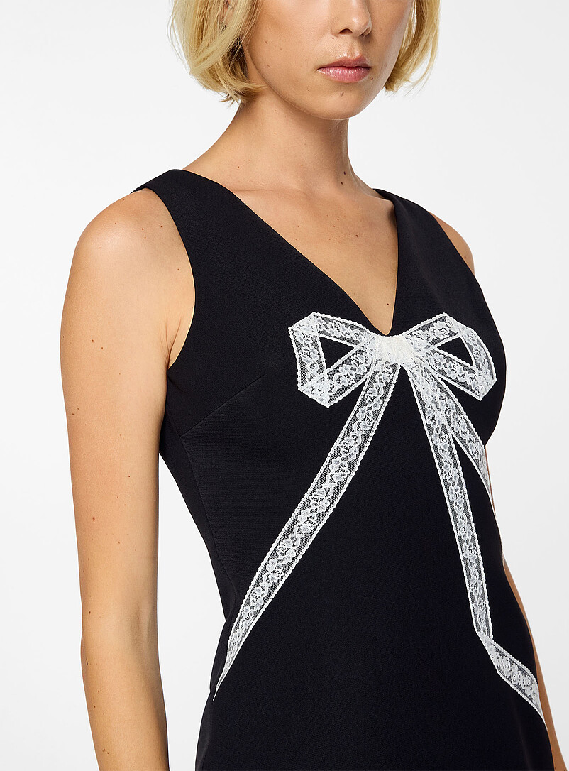 Ace bow crepe mini dress product image 2