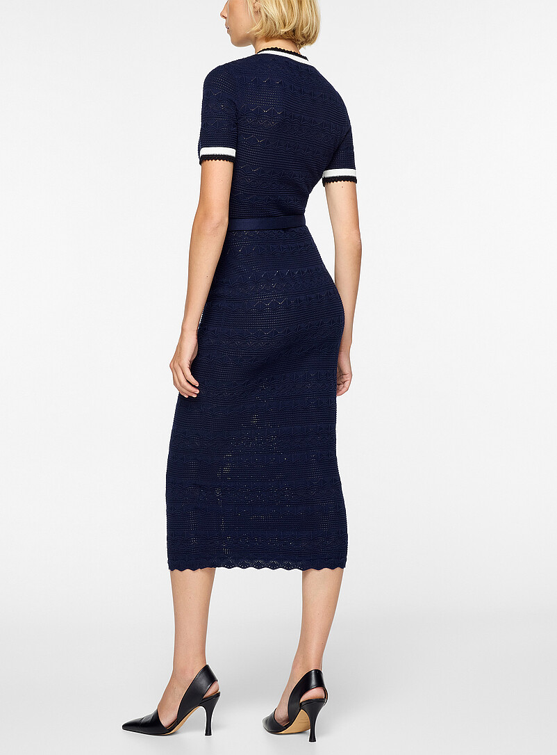 Pointelle knit midi dress product image 3