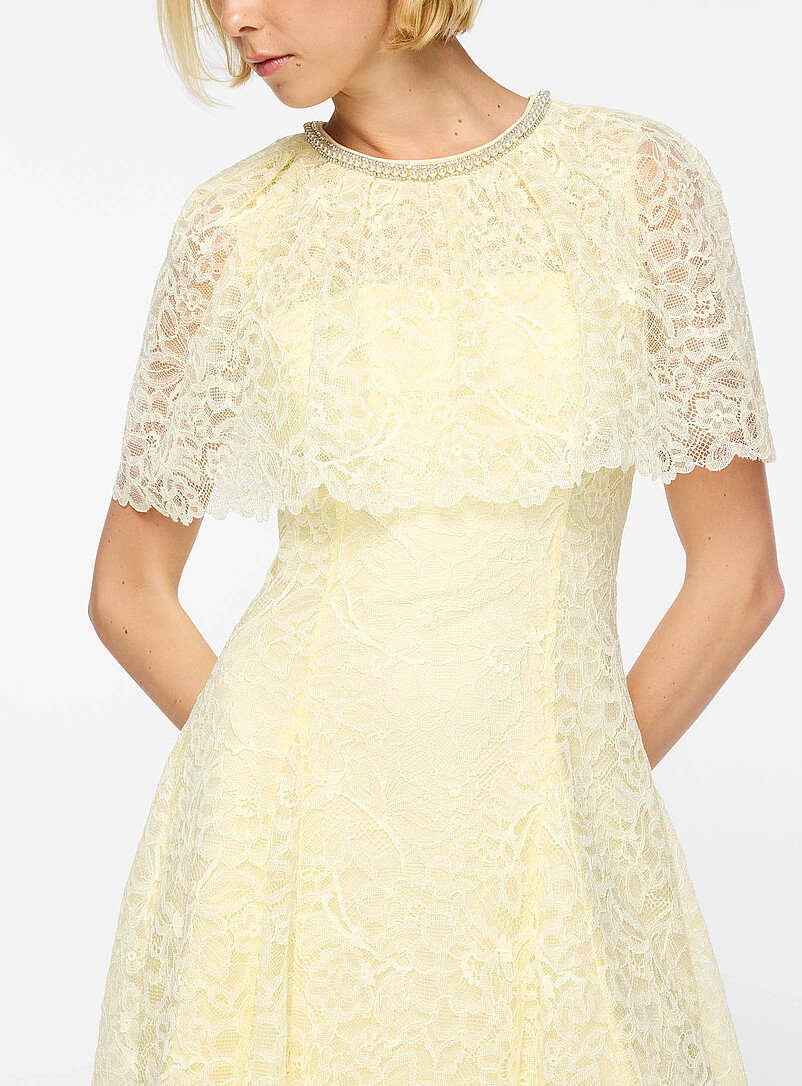 Vanilla lace caped mini dress product image 2