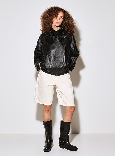 Le blouson moto faux cuir