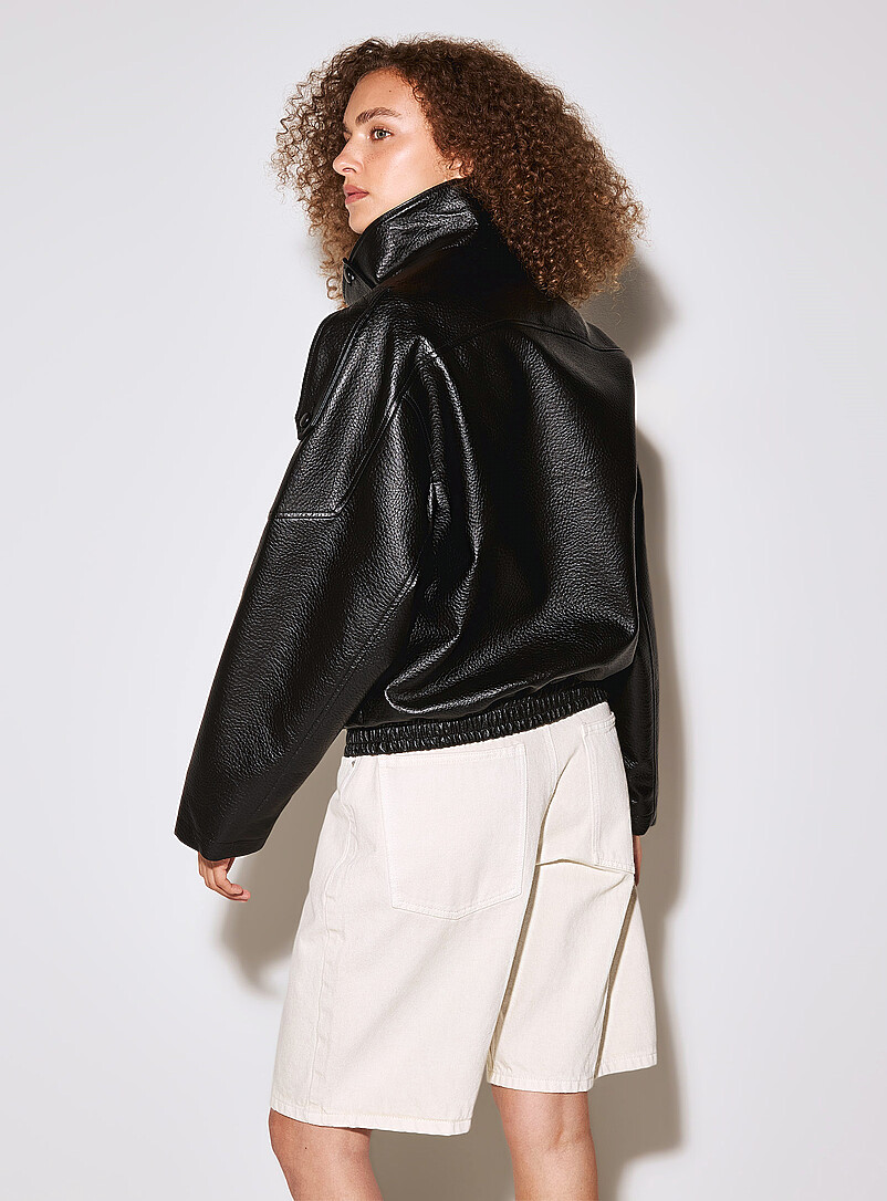 Faux-leather biker jacket product image 3