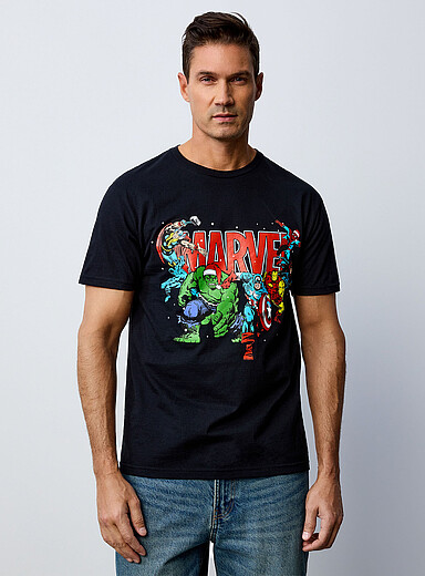 Le 31: Le t-shirt Marvel de No&euml;l Noir pour homme