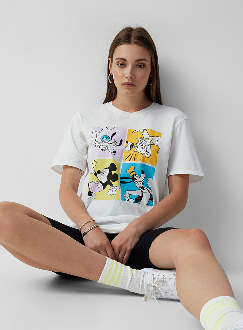 Twik White Mickey and Company T-shirt for women