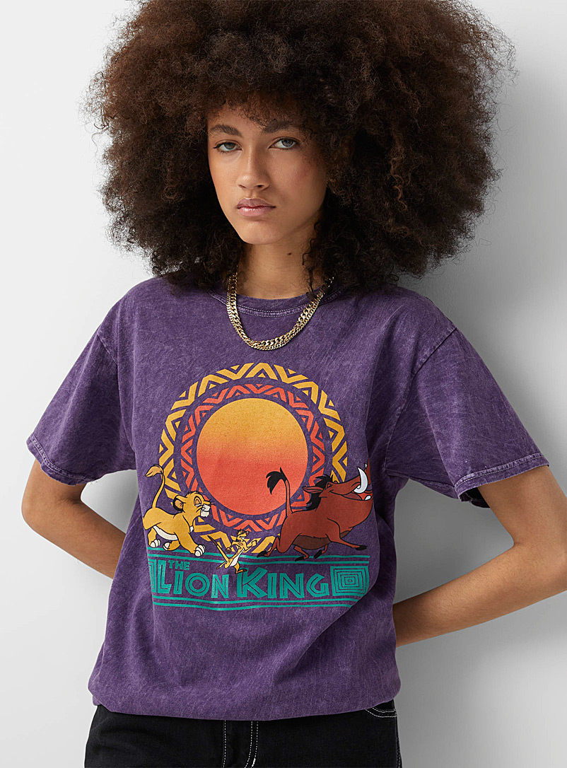 Twik: Le t-shirt Le Roi Lion Pourpre moyen pour femme