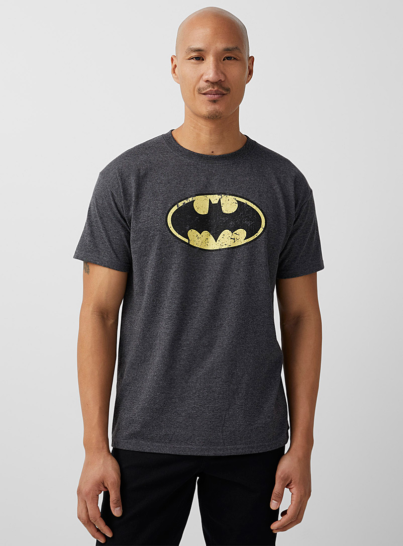Le 31 Charcoal Retro Batman T-shirt for men