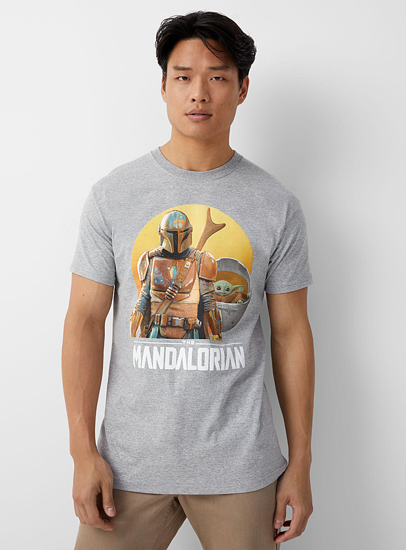 Le 31 Grey Mandalorian T-shirt for men