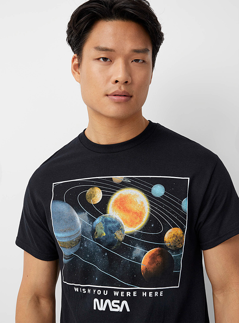 Le 31: Le t-shirt système solaire Noir pour homme