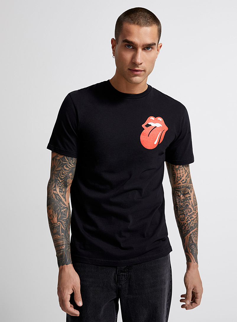 Le 31 Black Rolling Stones T-shirt for men