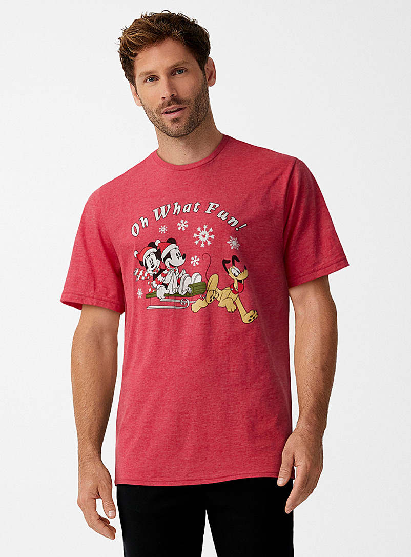 Le 31 Red Mickey's Christmas T-shirt for men