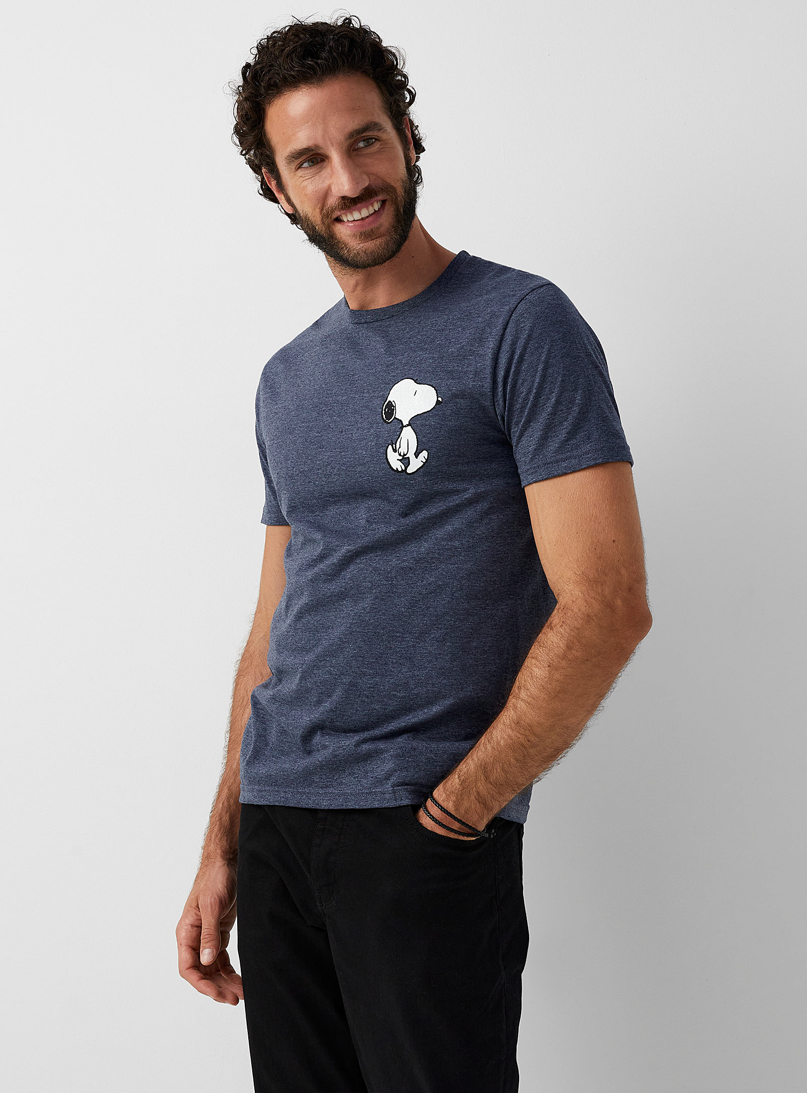 Le 31 Snoopy T-shirt In Marine Blue