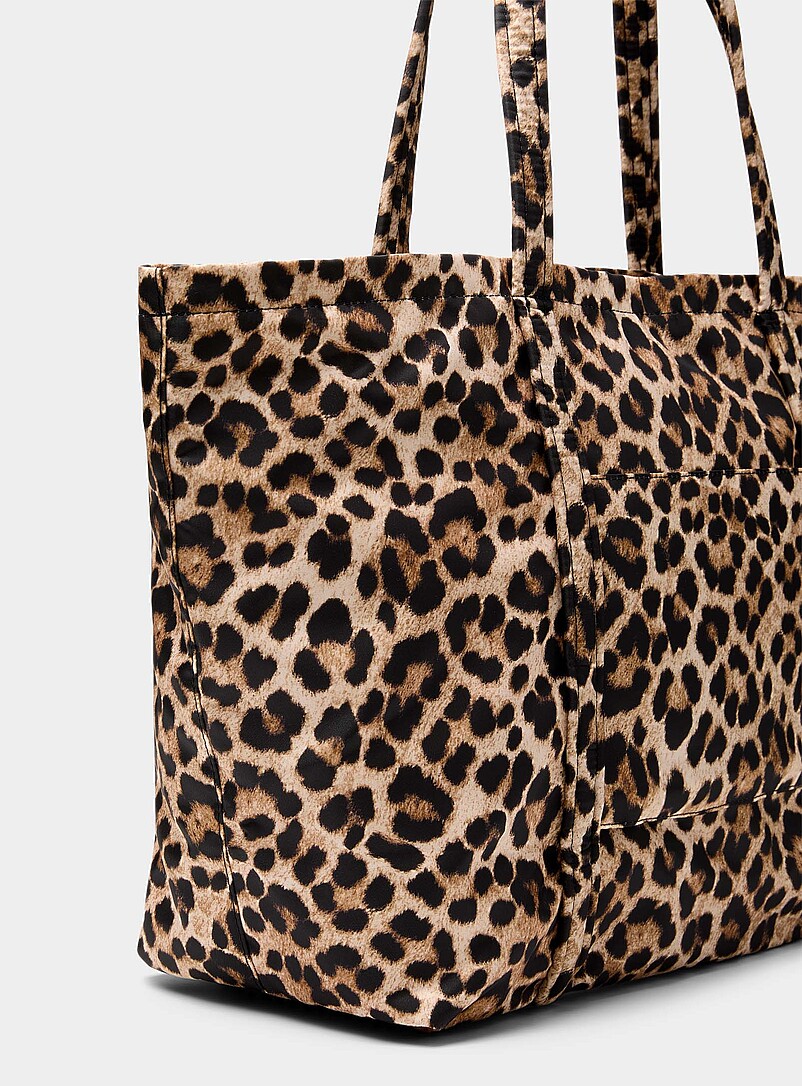 Loeffler Randall Patterned Black Dina patterned XL tote bag With suitcase loop for women
