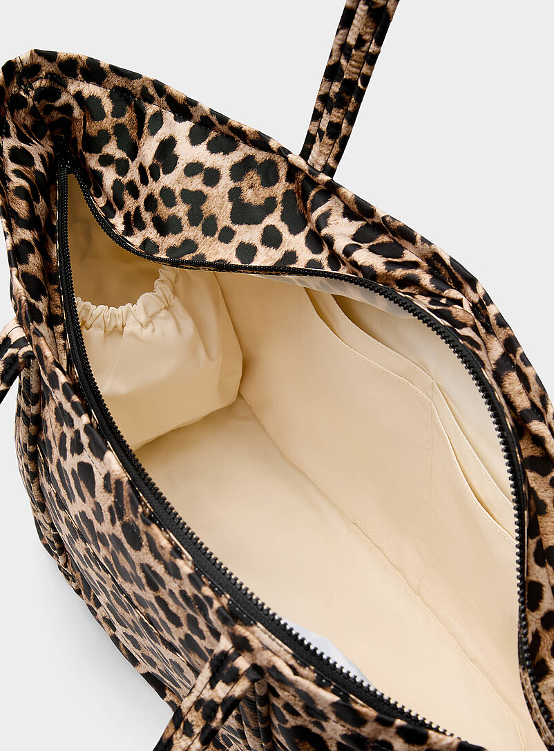Loeffler Randall Patterned Black Dina patterned XL tote bag With suitcase loop for women