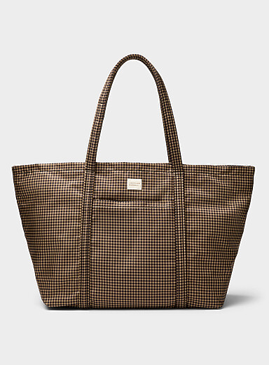 Dina patterned XL tote bag With suitcase loop