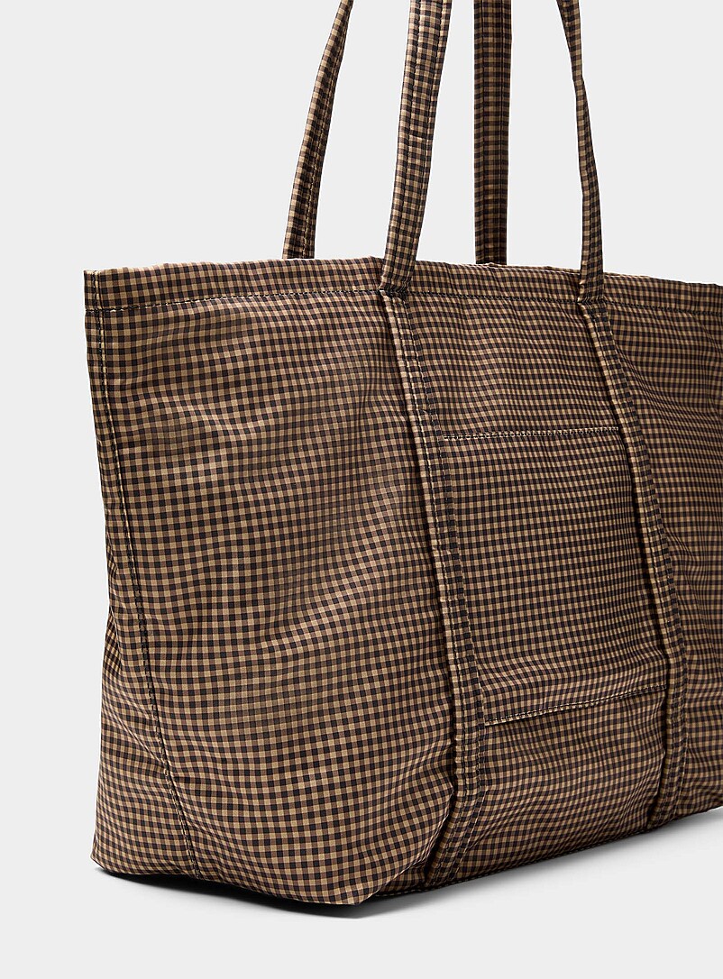 Loeffler Randall: Le fourre-tout XL &agrave; motif Dina Avec passant pour valise Noir &agrave; motifs pour femme