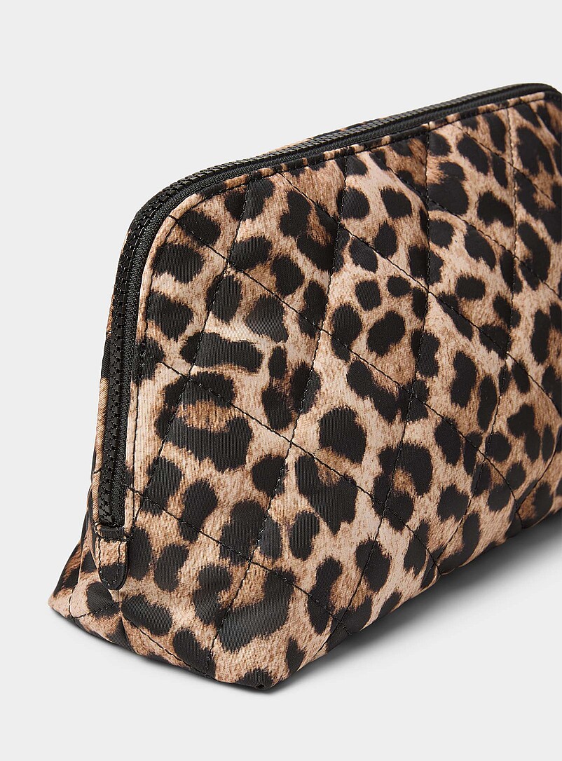 Loeffler Randall Patterned Black Frances patterned quilted cosmetics case for women