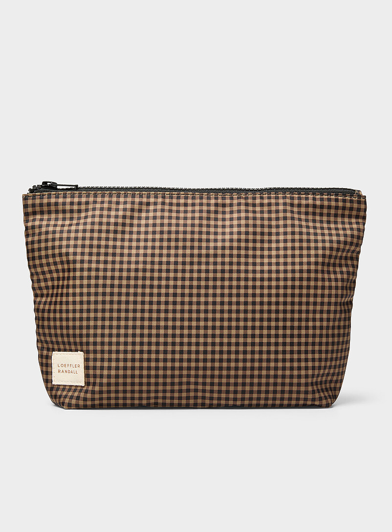 Loeffler Randall: Les pochettes zipp&eacute;es &agrave; motif Tracy Emballage de 2 Brun &agrave; motifs pour femme