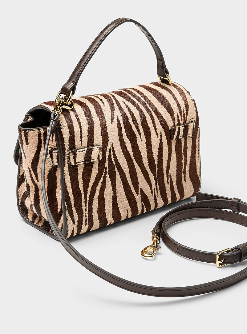 Alexei zebra pony hair leather evening bag product image 2