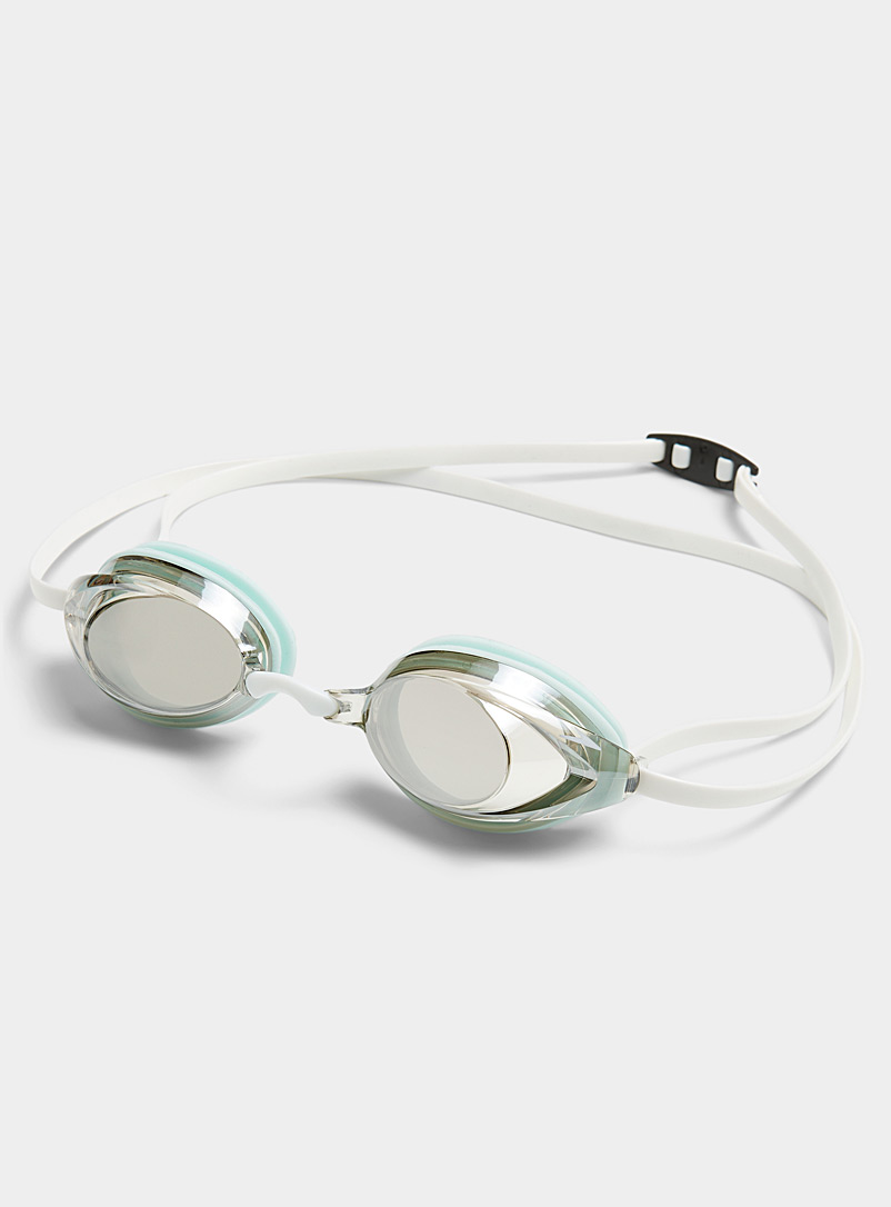 Speedo Silver Women's Vanquisher 2.0 mirrored swim goggles for women