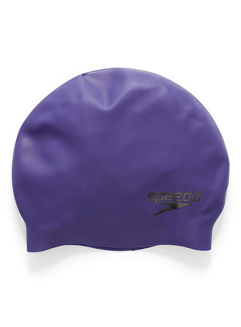Speedo Mauve Solid silicone swim cap for women