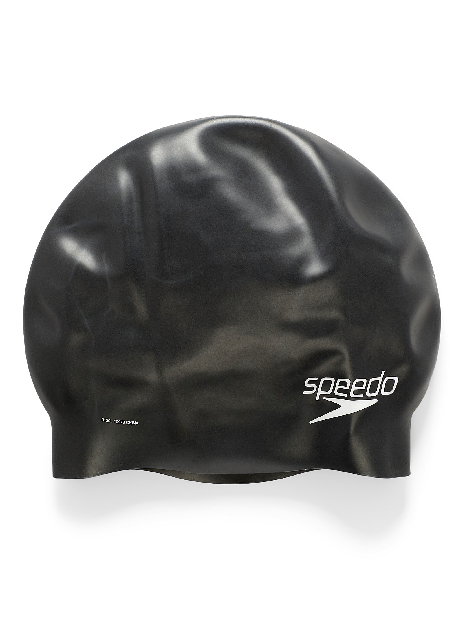 Speedo Solid Silicone Swim Cap In Black