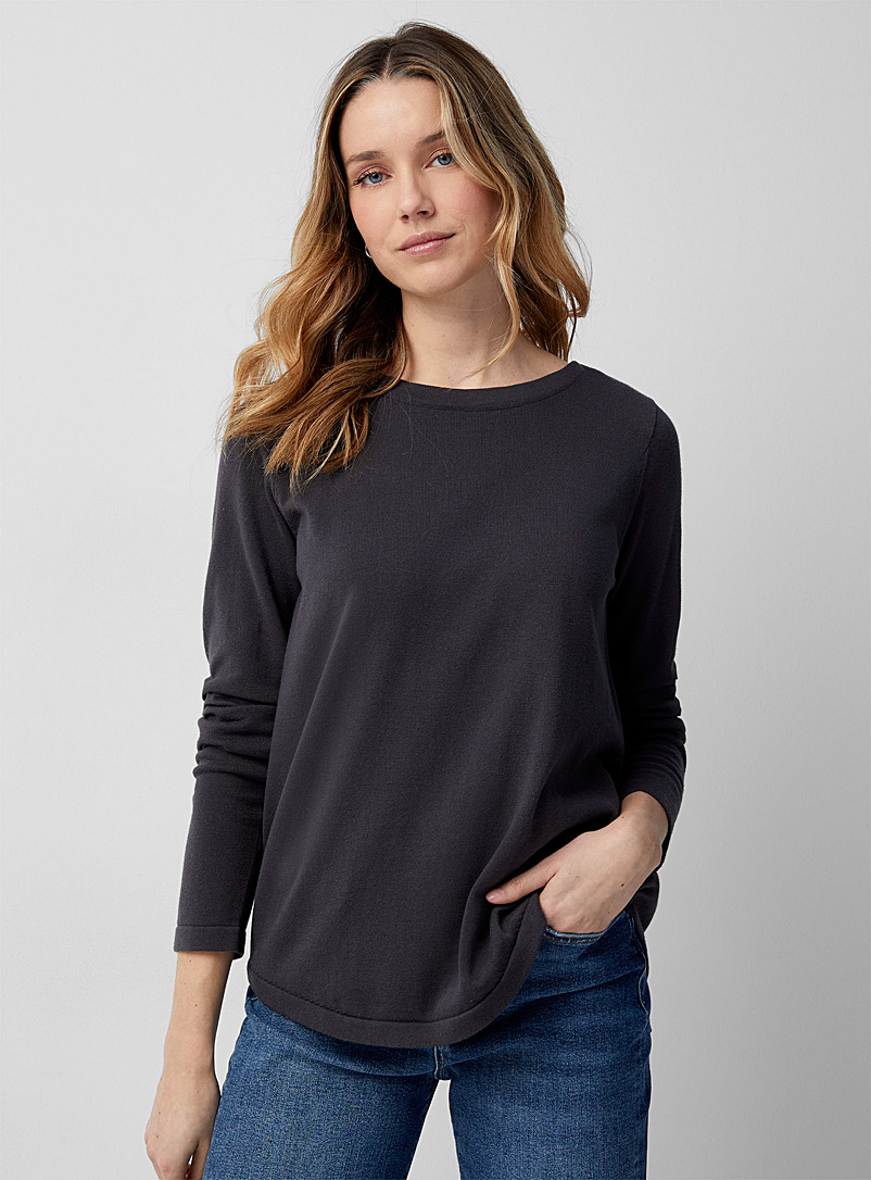 Rounded boat-neck sweater, Contemporaine, Wardrobe Staples