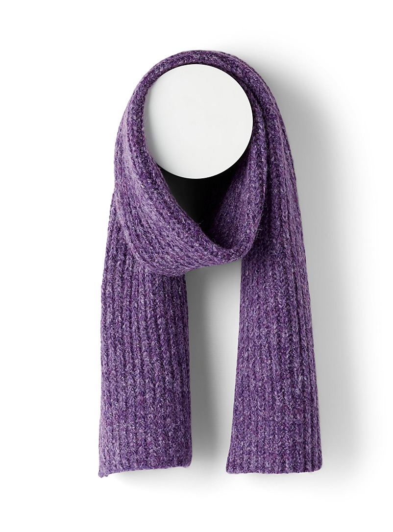 Simons Medium Crimson Rib-knit scarf for women