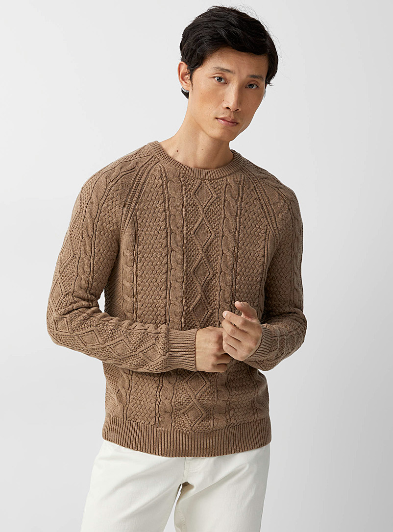 Le 31 Toast Heritage cable sweater for men