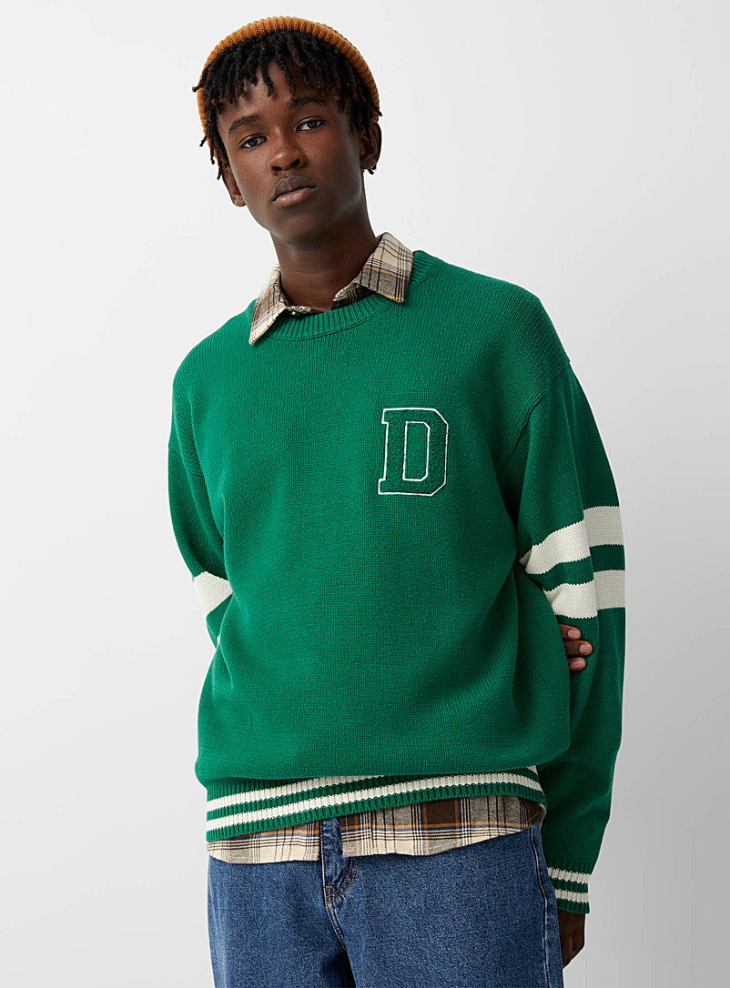 Djab Green Terry letter sweater for men
