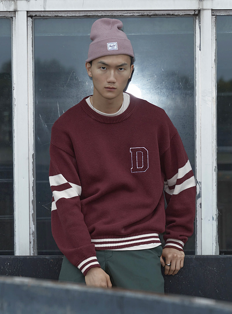 Djab Ruby Red Terry letter sweater for men