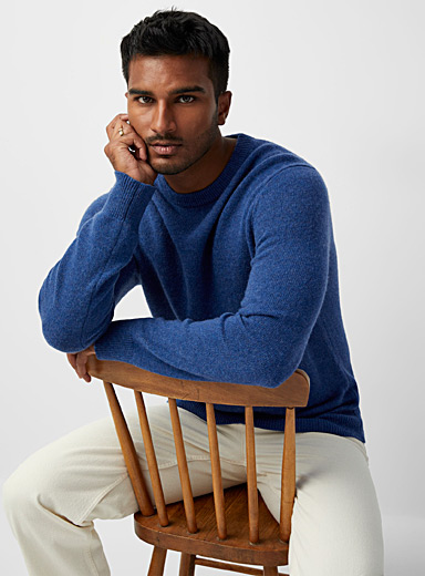 Le 31 Heathered Ribbed Knit Sweater in White for Men