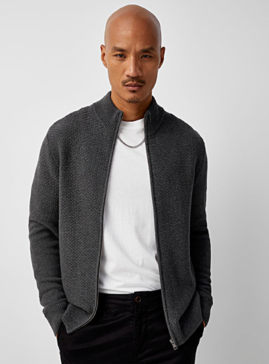 Piqué knit zip-up sleeveless cardigan, Polo Ralph Lauren, Shop Men's  Shawl Collar Sweaters Online