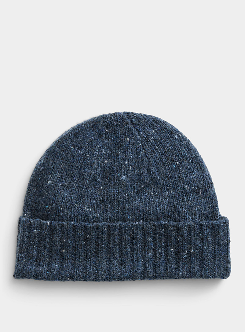 Le 31 Marine Blue Responsible merino wool tuque for men