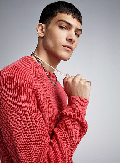 Djab Coral Faded ribbed sweater for men