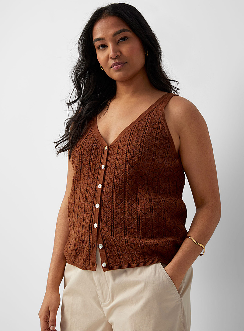Gilet Sans Manches Femme Vintage à Col V - Blazer Court Boutonné Avec Poches - Style Élégant Et Tendance