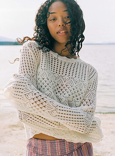 Le chandail crochet manches cloche