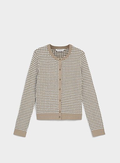 Scale texture fine-knit cardigan | Contemporaine | Shop Women's ...